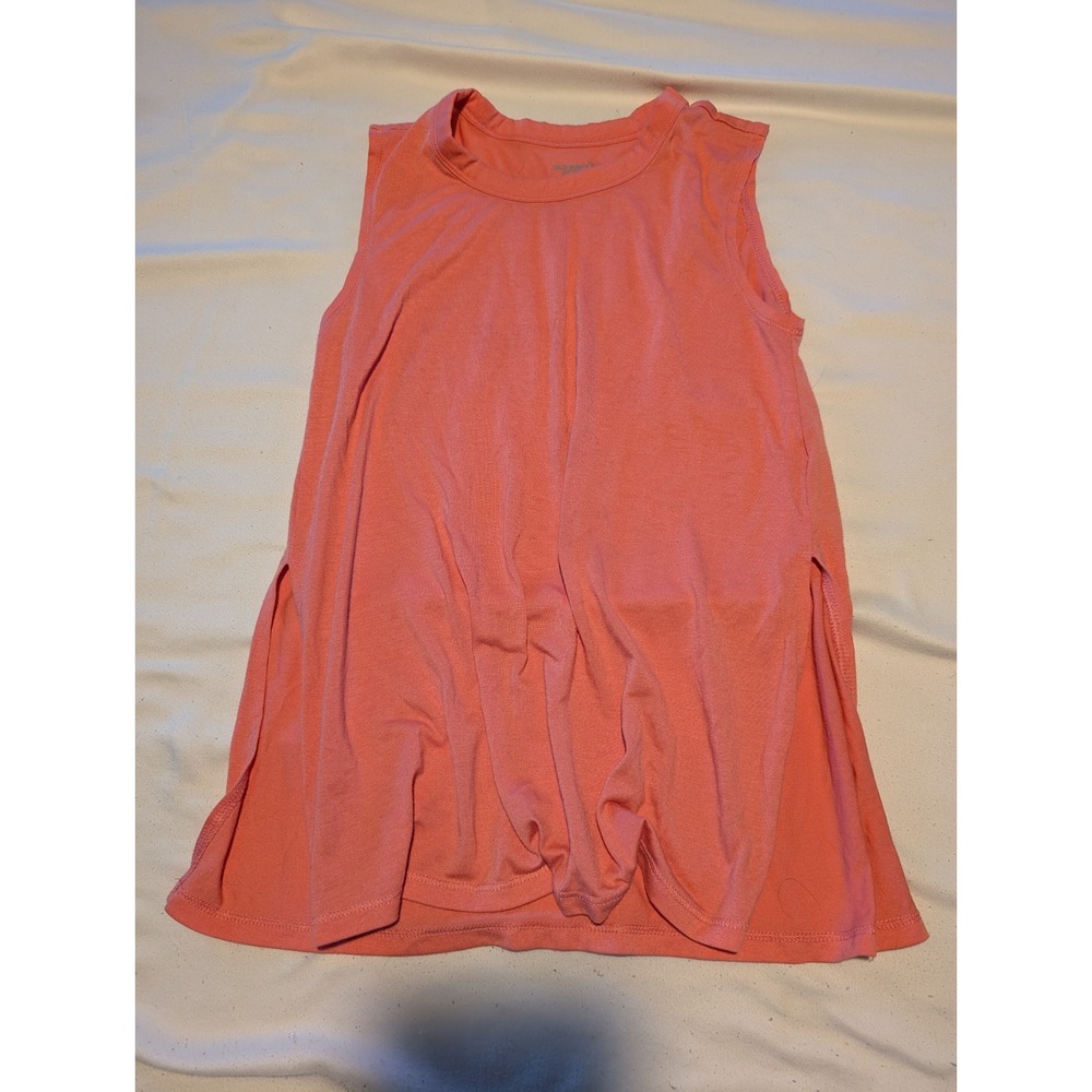 Old Navy Active Girls Go-Dry Sleeveless Tank Top Coral Pink Size L 10-12 - Picture 2 of 4
